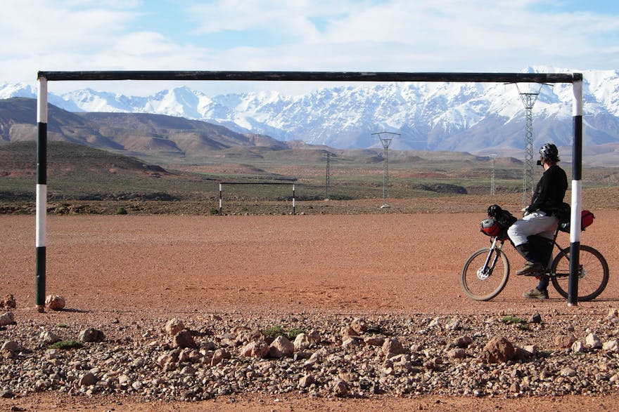 Football pitch, High Atlas, Morocco