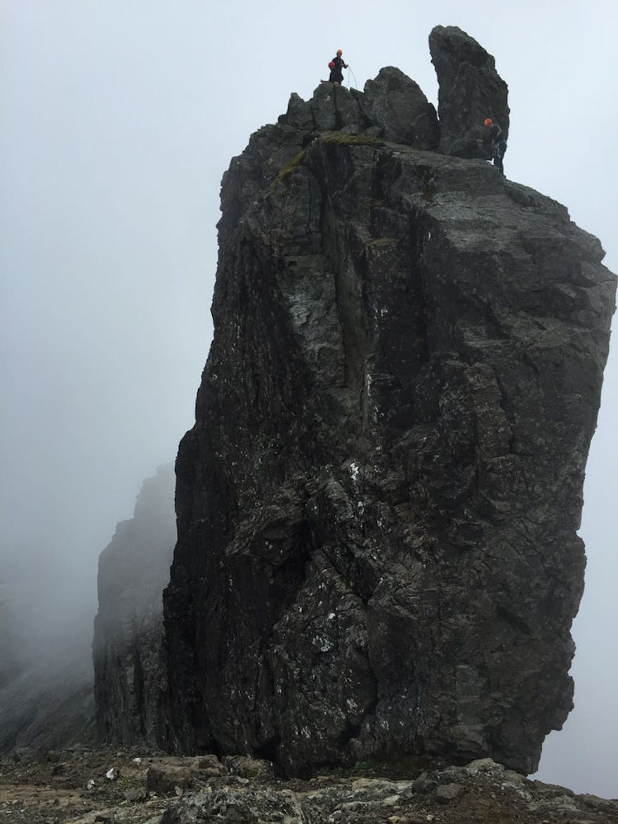 In Pinn, setting ropes