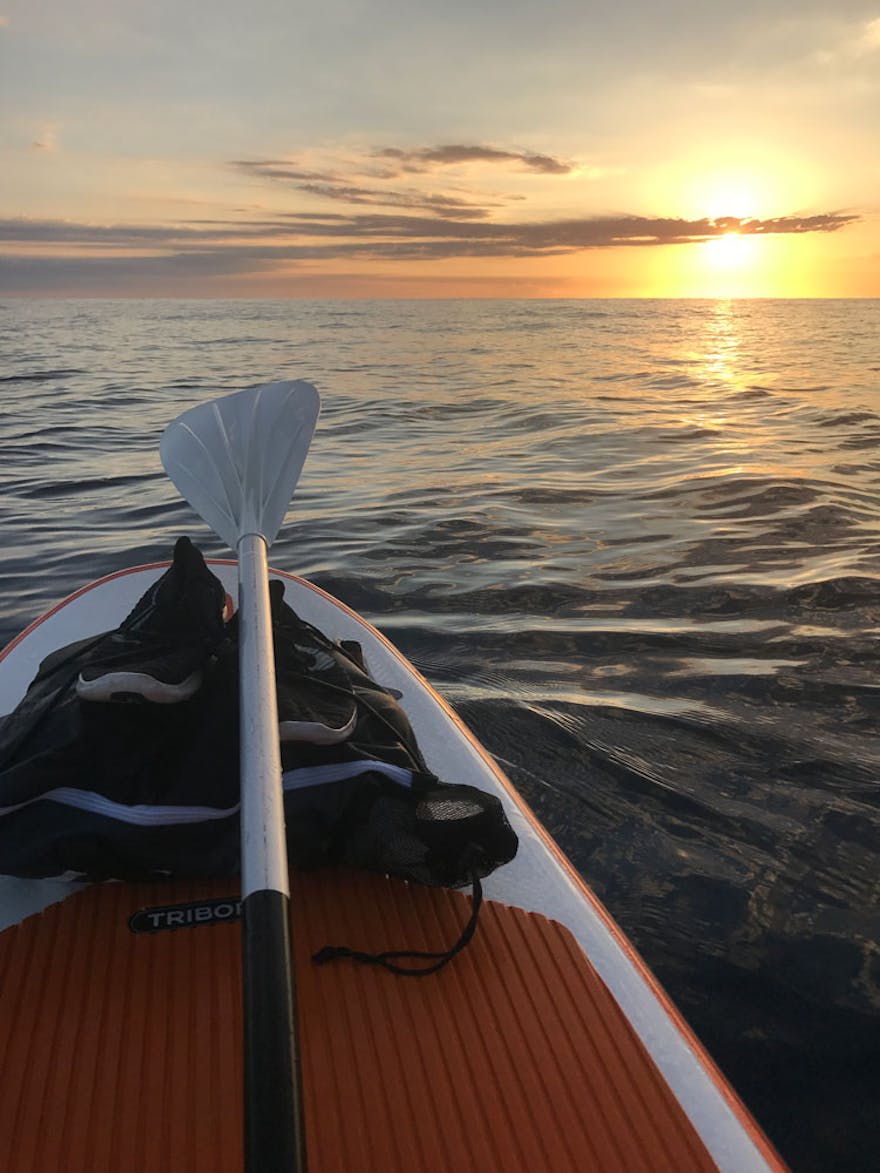 SUPing Ibiza north coast, sunrise