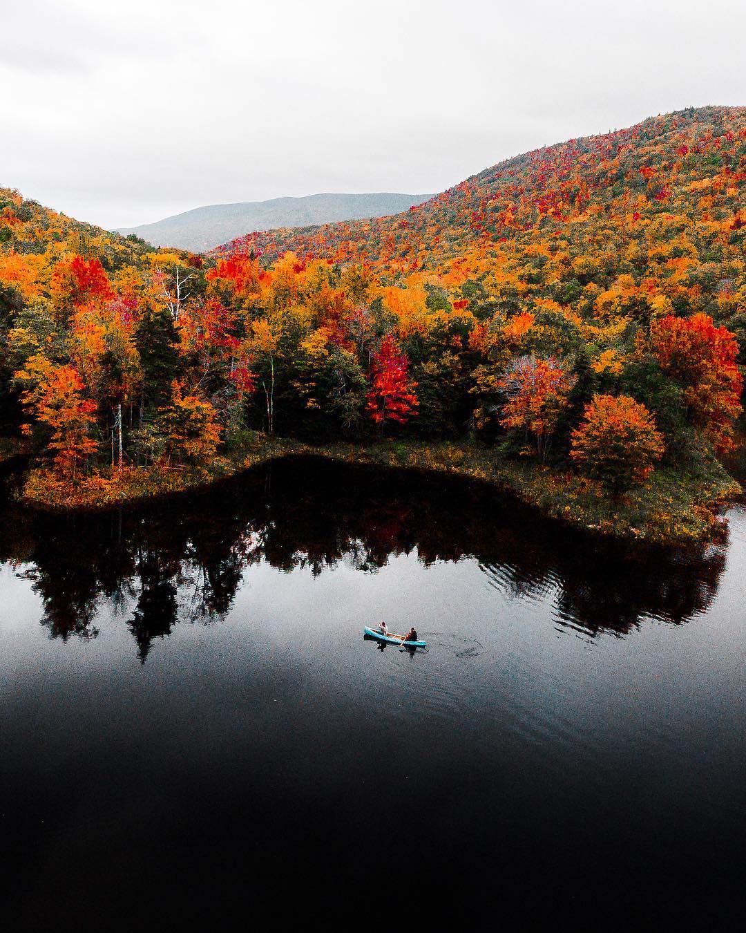 Canoe in Autumn, Canada