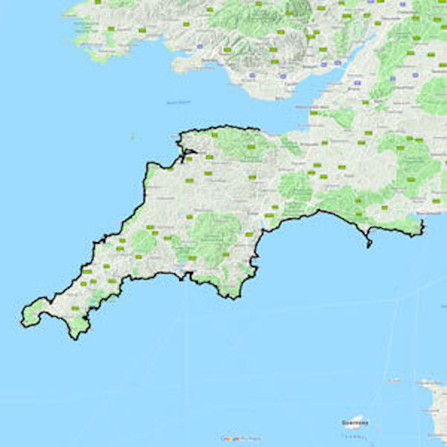 South West Coast Path map