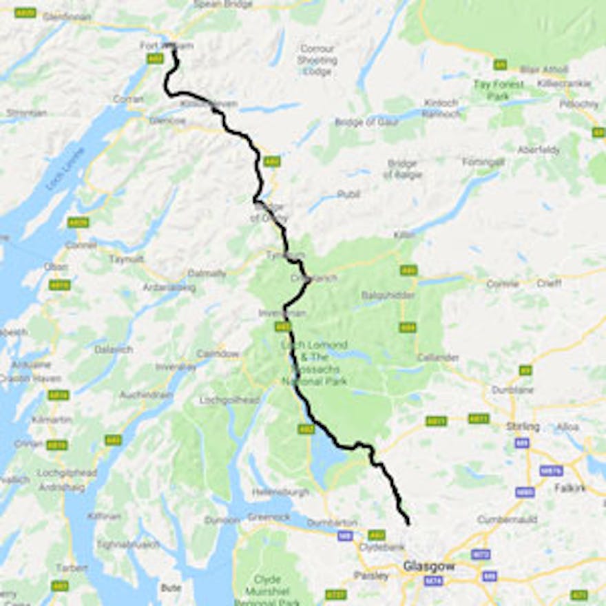 Map of West Highland Way