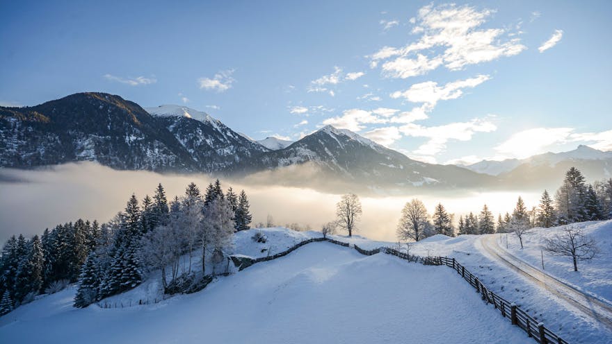 Snowy mountains in Salzburg